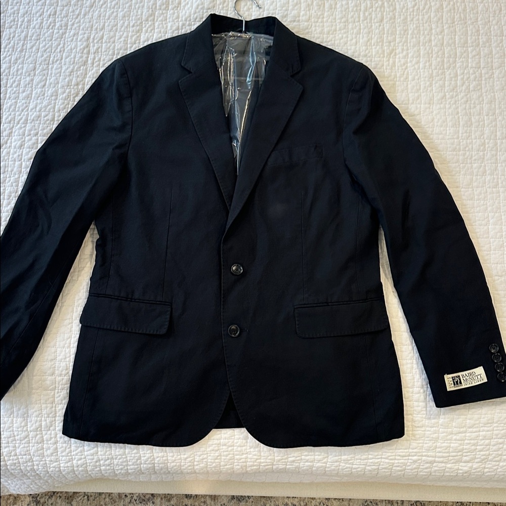 Baird McNutt Black Linen Blazer Sleeve